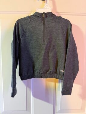 Athletic Works Heather Charcoal Half-Zip Pullover Hoodie- XS 4-5